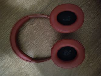 Fisherman red, headphones
