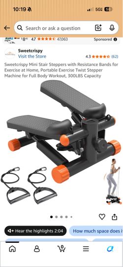Mini Stair Steppers with Resistance Bands