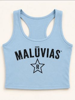 MALŪVIAS™ Rockstar Blue Crush Racerback Tank