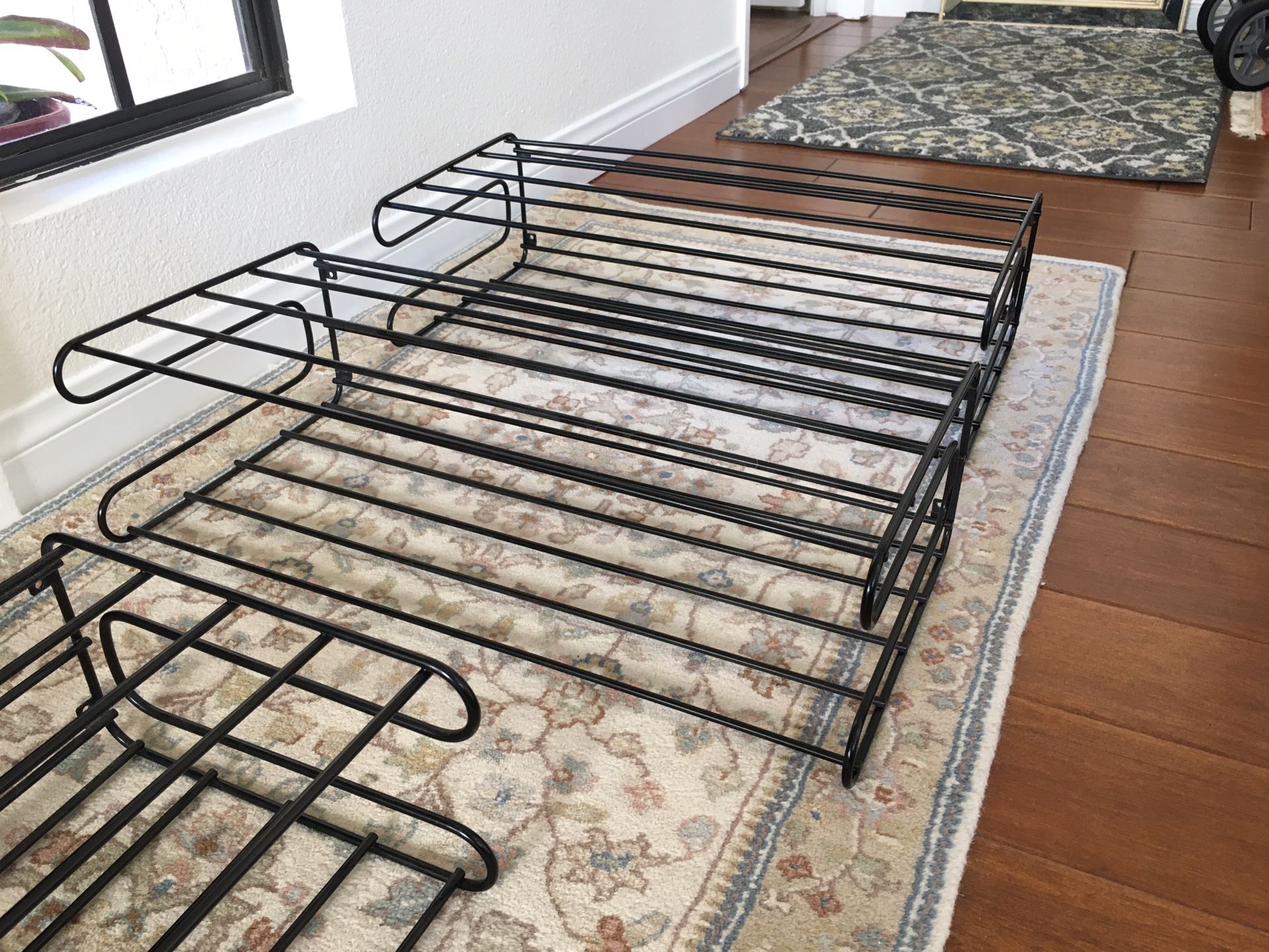 IKEA (x4) wall mountable shoe racks for closet