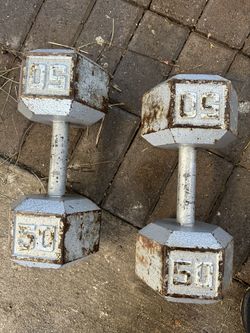 50 Pound Dumbbells 