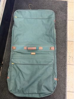 Vintage Jaguar Green Canvas Garment Bag - Folding Suit & Dress Travel Carrier