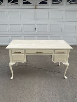 Home Office / Vanity Set – French Country Desk & Matching Nightstand (Coordinated Finish)