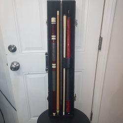 Two Pool sticks With Case