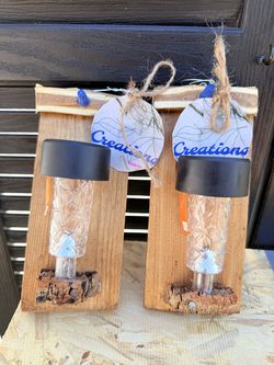 Rustic solar lights🪵