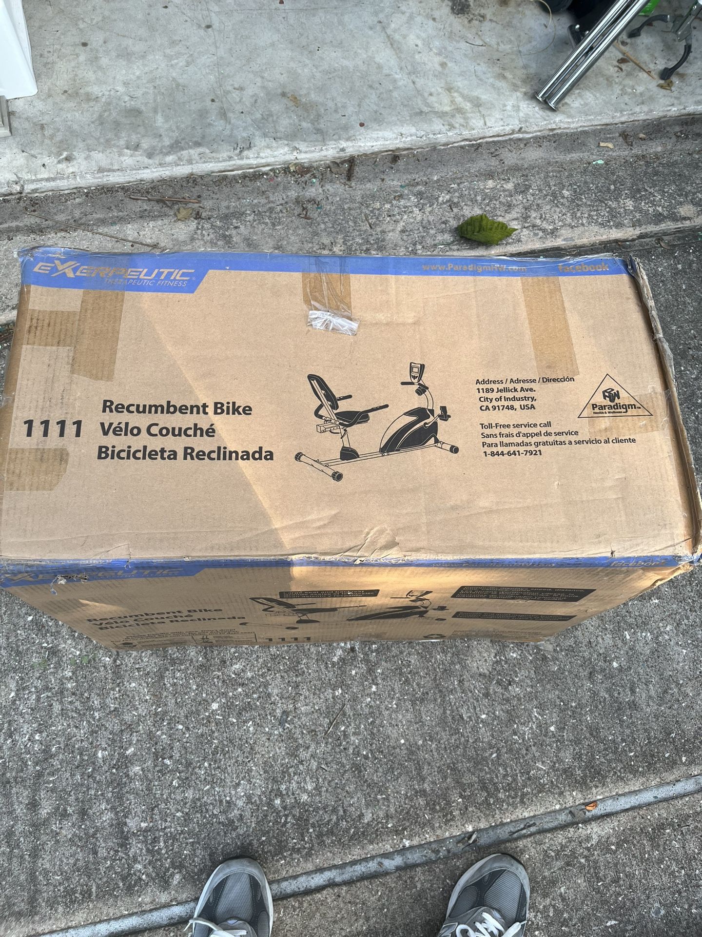 Exerpeutic 1000 High-Capacity Magnetic Recumbent Exercise Bike with Pulse