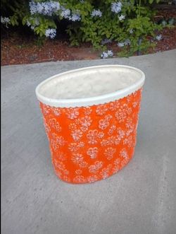 Vintage Ceramic Oval  Planter 12" T X  7" W