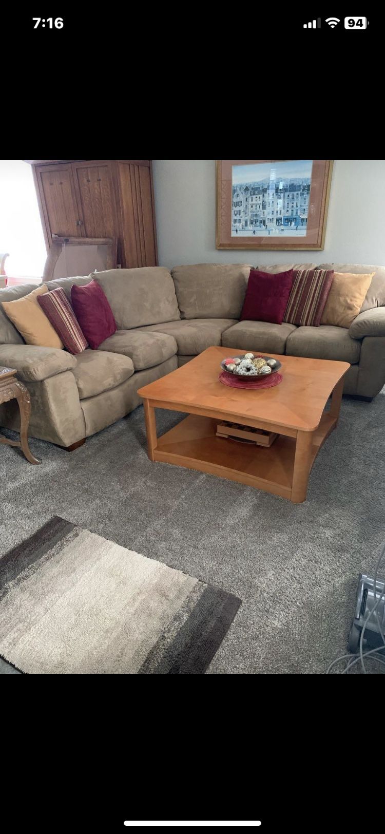 3 Piece Sofa / Couch And Coffee Table $300 Or best Offer