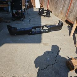 2021-2024 Ford  F250 Super Duty  & F350 F450 F550 Super Duty  Rear Black Steele Bumper With Parking Sensor Holes 