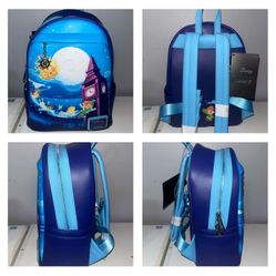 DISNEY LOUNGEFLY Peter Pan Nighttime Flight GLOW IN THE DARK BL Exclusive Mini Backpack (NWT)