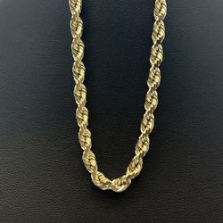 Gold Chain Rope Chain 14K Solid New