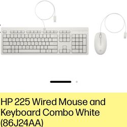 [NEW] HP 225 White Wired Mouse Keyboard Combo
