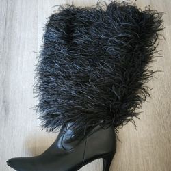 Ostrich Feather Boots