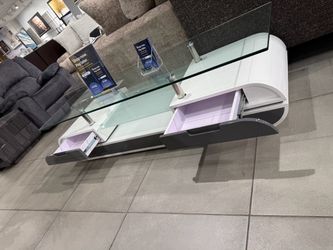 Modern Glass Top TV Stand  with Drawers 🥳🥳🥳