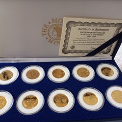 1(contact info removed): FIRST 10 GOLD QUARTERS,(10) TEN STATE QUARTERS DOLLARS,24KT PLATED