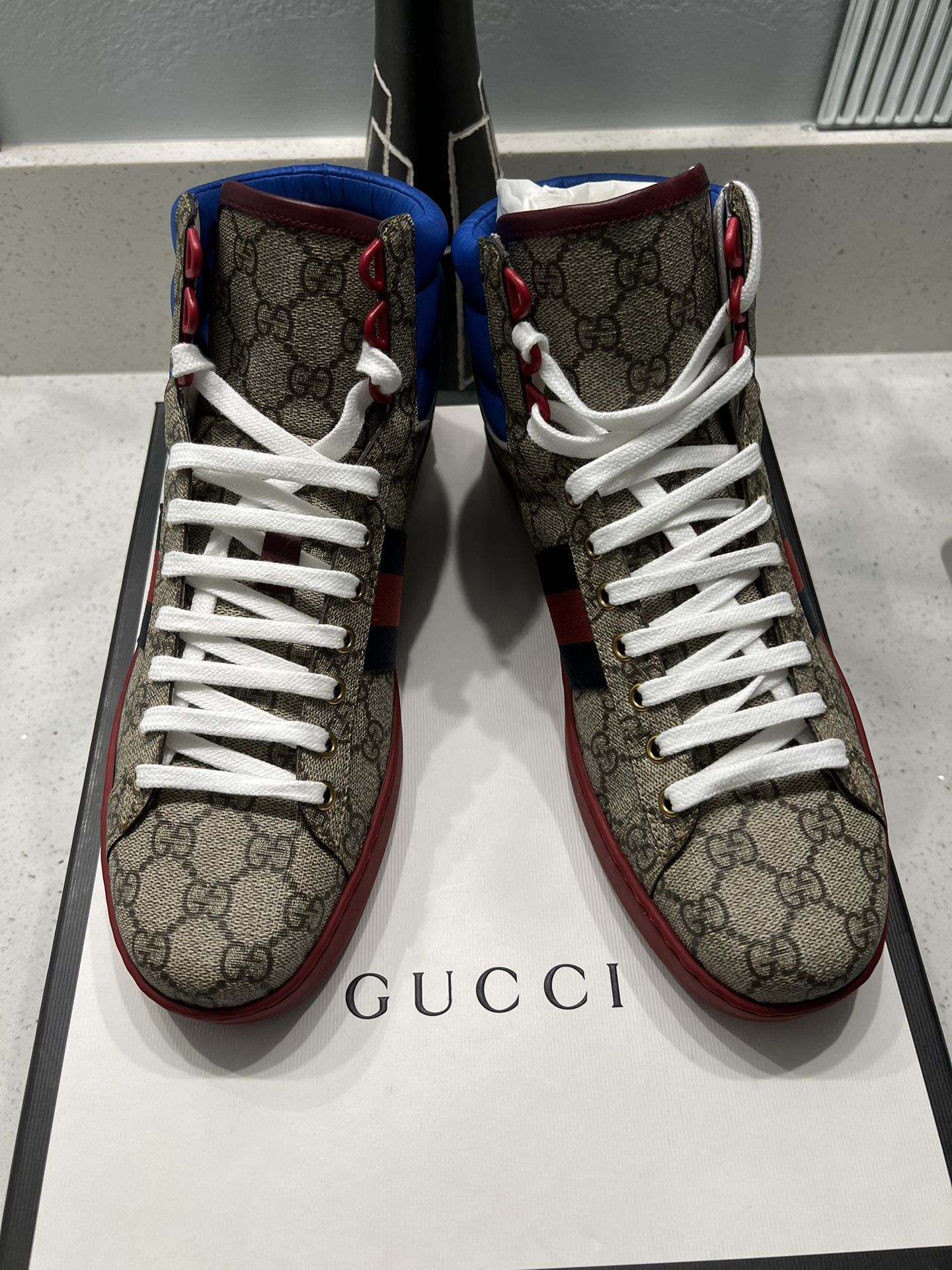Gucci Men’s Ace GG Supreme High-Top - (EU 9 / USA 10.5)