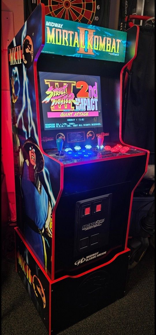 Retro Mortal Kombat Arcade1up Cabinet With Over 15,000 Video Games 