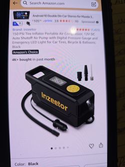 150 psi tire inflator portable air compressor