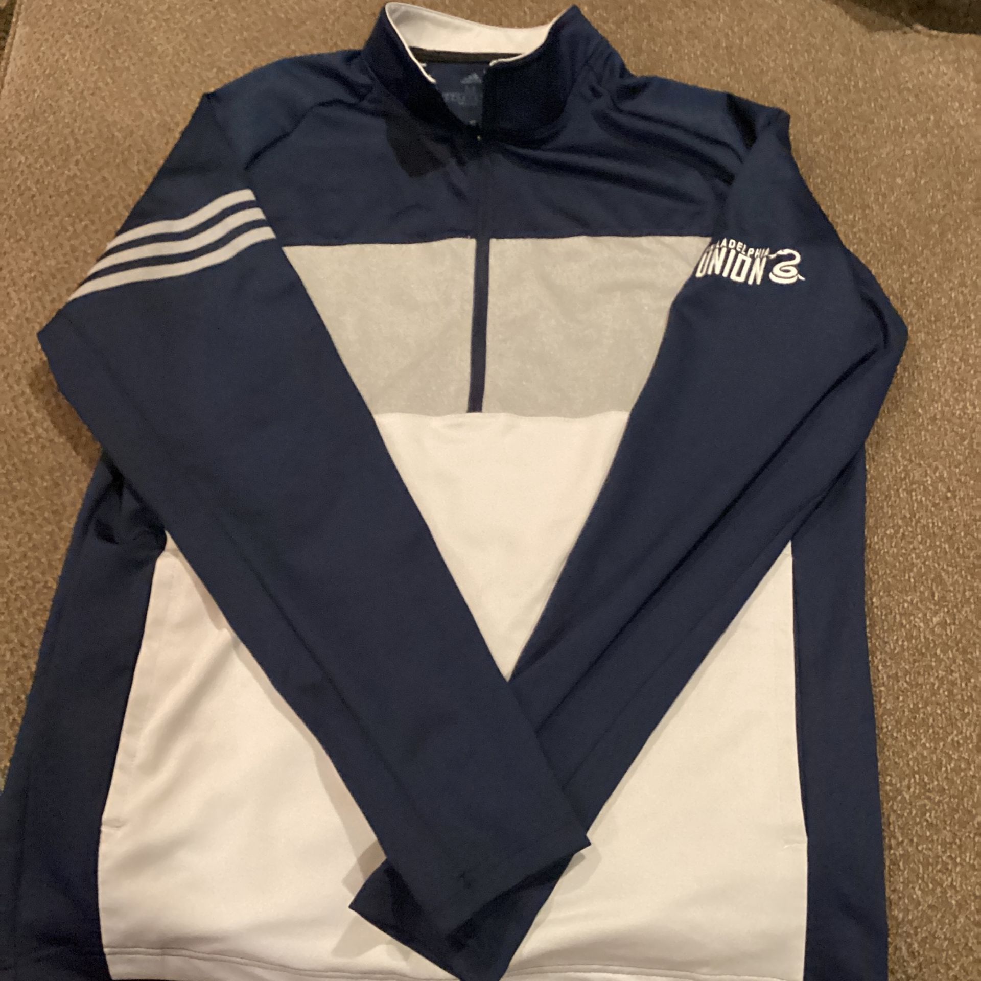 Philadelphia Union Adidas Quarter Zip Mens M Excellent Condition