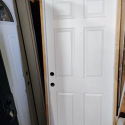 Exterior Door 32x80 Right Hand , Solid Core, Fire door, Prehung, 6 Panels