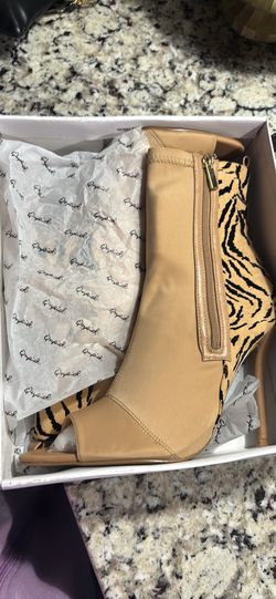 Open Toe Tiger Print Heels