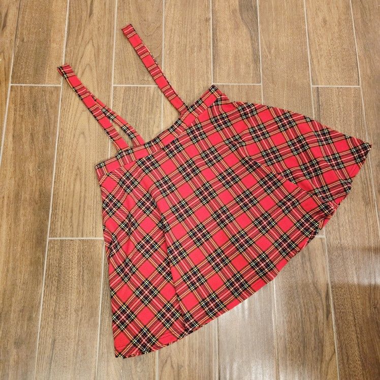 Plaid Tartan Suspender Skirt Dress NEW 1XL (14)