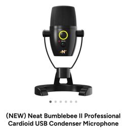 NEAT Microphones Neat Bumblebee II - Professional Cardioid Directional USB Condenser Microphone with 24 bit/96 kHz Digital Audio for Recording, Stream