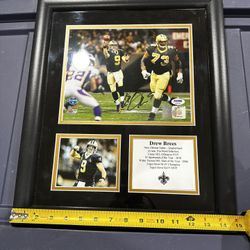Drew Brees Signed 8x10 Framed Picture