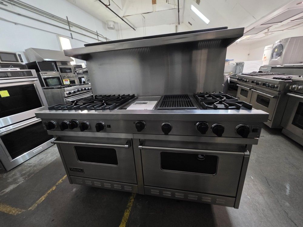 60" VIKING GAS RANGE STAINLESS STEEL 