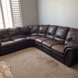 Leather Reclining Sofa