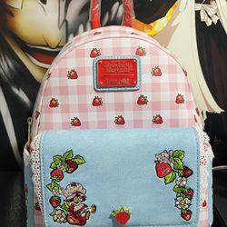 Loungefly Strawberry Shortcake Denim Scented Backpack