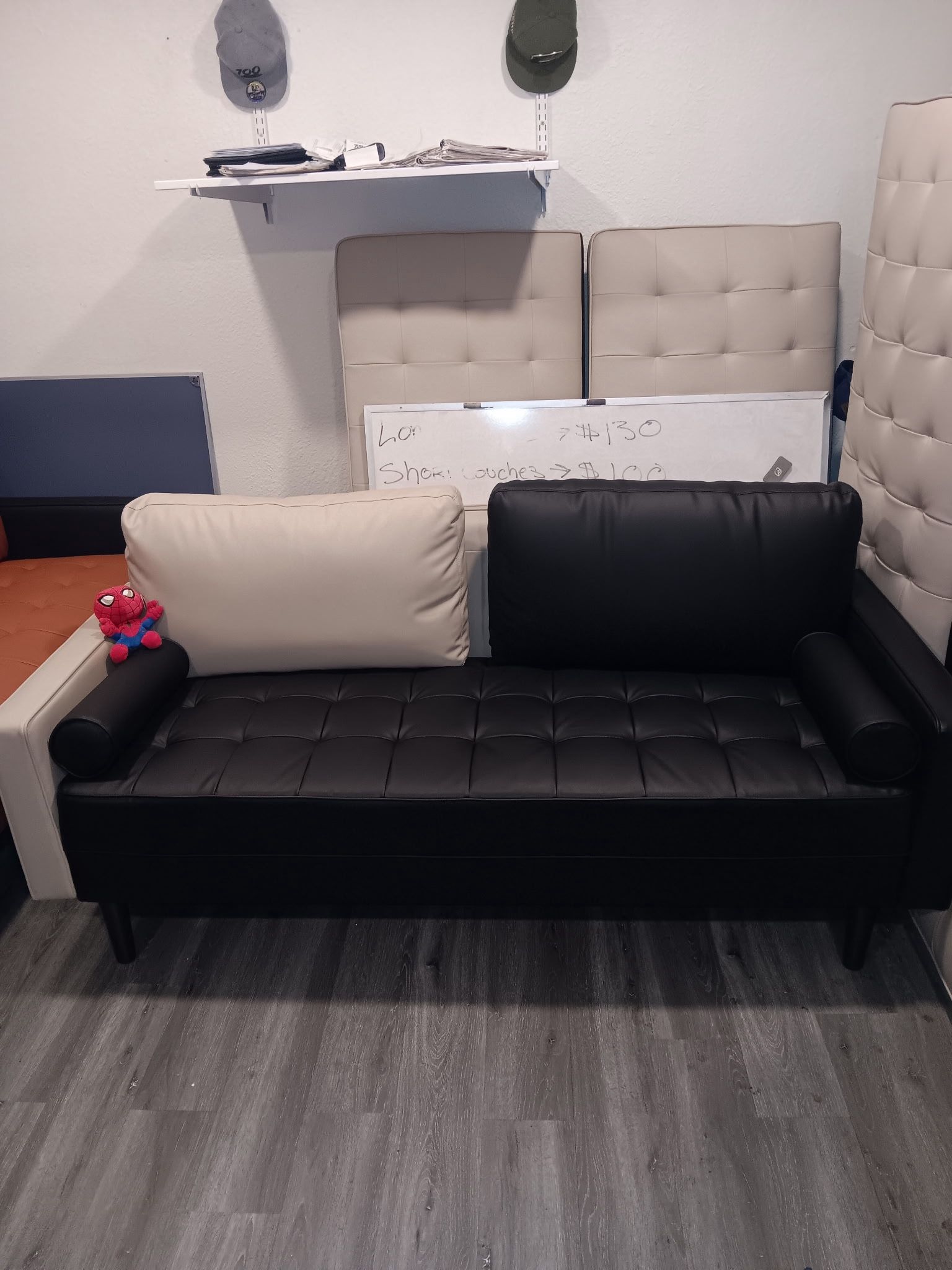 Black-White Leather Couch