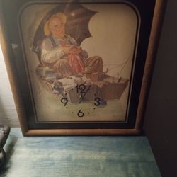 Norman Rockwell Clock Picture