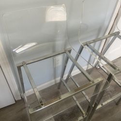 2 Acrylic Bar Chairs 