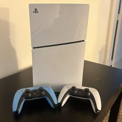 PS5 with Two Controllers 