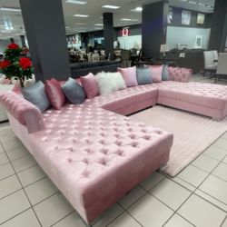 Pink Sectional 