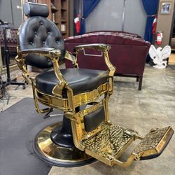 GOLD BARBER CHAIRS 