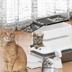 Cat Litter Box Stainless Steel Litter Box 