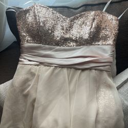 Gold Dress, Vestido Dorado, Talla Chico 