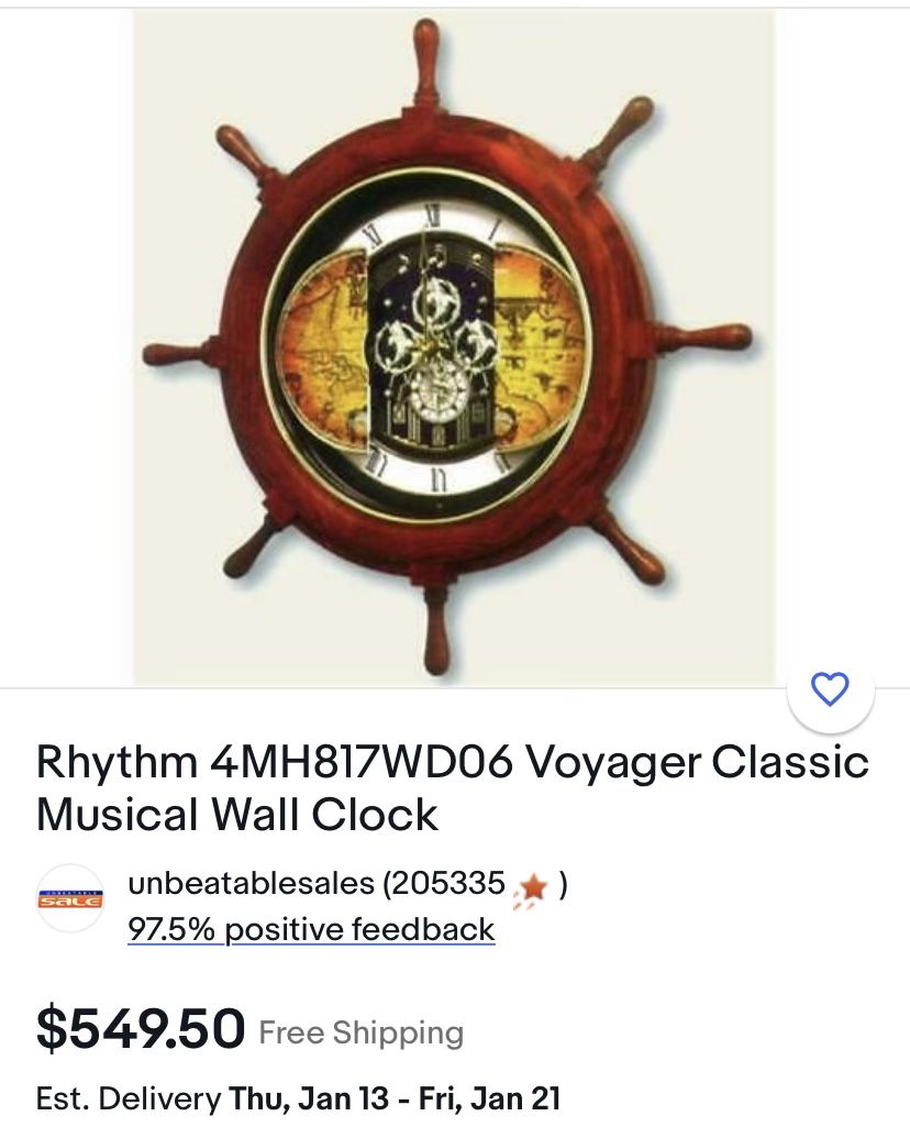 Rhythm Classic Musical Wall Clock 