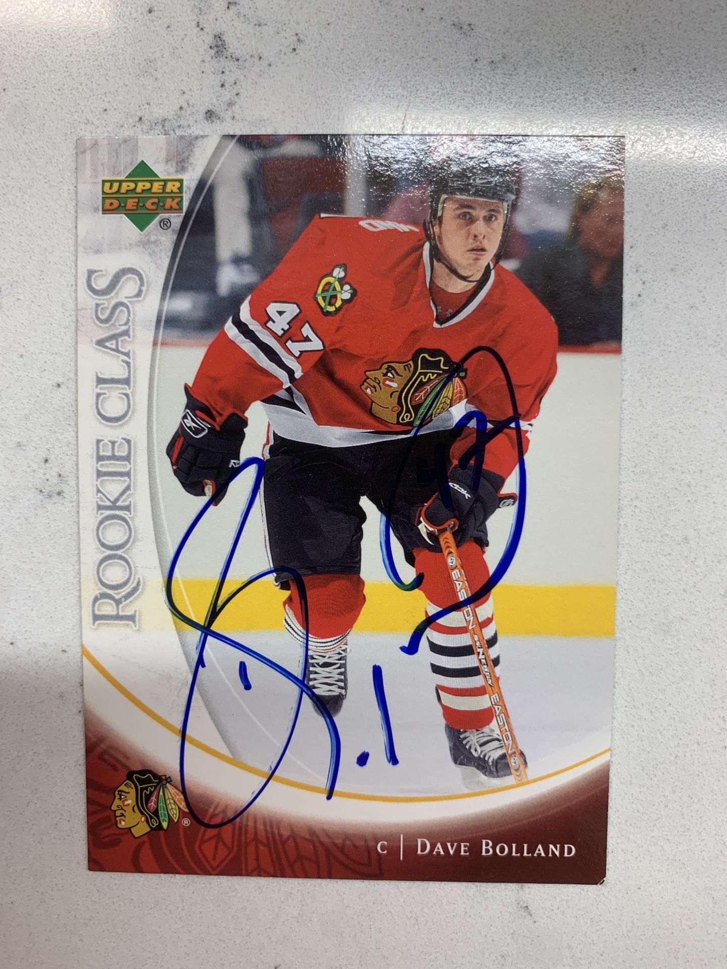 Dave Bolland - Chicago Blackhawks RC Rookie Class Auto TTM Stanley Cup Champion