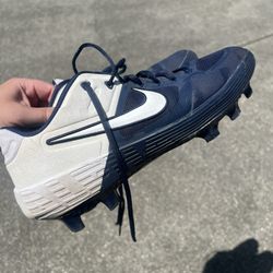 Nike Baseball Cleats - M11.5 (Navy Blue & White)
