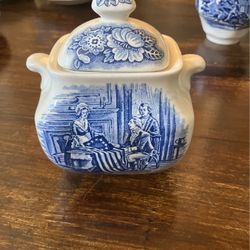 Liberty Blue Historic, Colonial Scenes, Betsy Ross Made In England