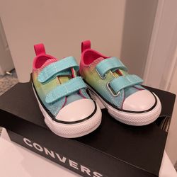 Converse Triple Cyan and Fuchsia Infant Shoes