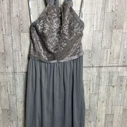 David’s Bridal Short Lace Halter Dress Women’s Size 8 