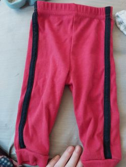 Striped Red 3-6 Month Baby Pants