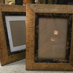 2, 8x10 Gold Frames. They Hold Up To 5x7 Picture 