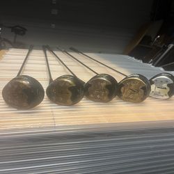 Vintage Spalding Top-Flite Matching 1–5 Wood Golf Club Set – B-55129
