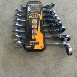 GearWrench SAE RATCHETING FLEX HEAD  8 Piece Wrench Set