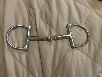 D-ring 6" Bit with Copper Rollers Draft Horse & Mule Size